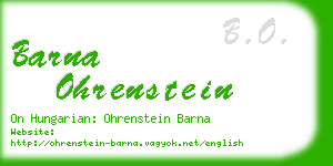 barna ohrenstein business card